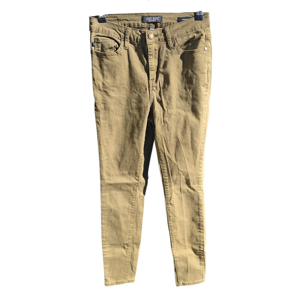 Judy Blue Skinny Fit Khaki Tan Stretch Pants Womens Size 9/29 Mid Rise